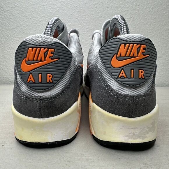 Nike Air Max 90 Total Orange Grey Running Shoes - Picture 6 of 9